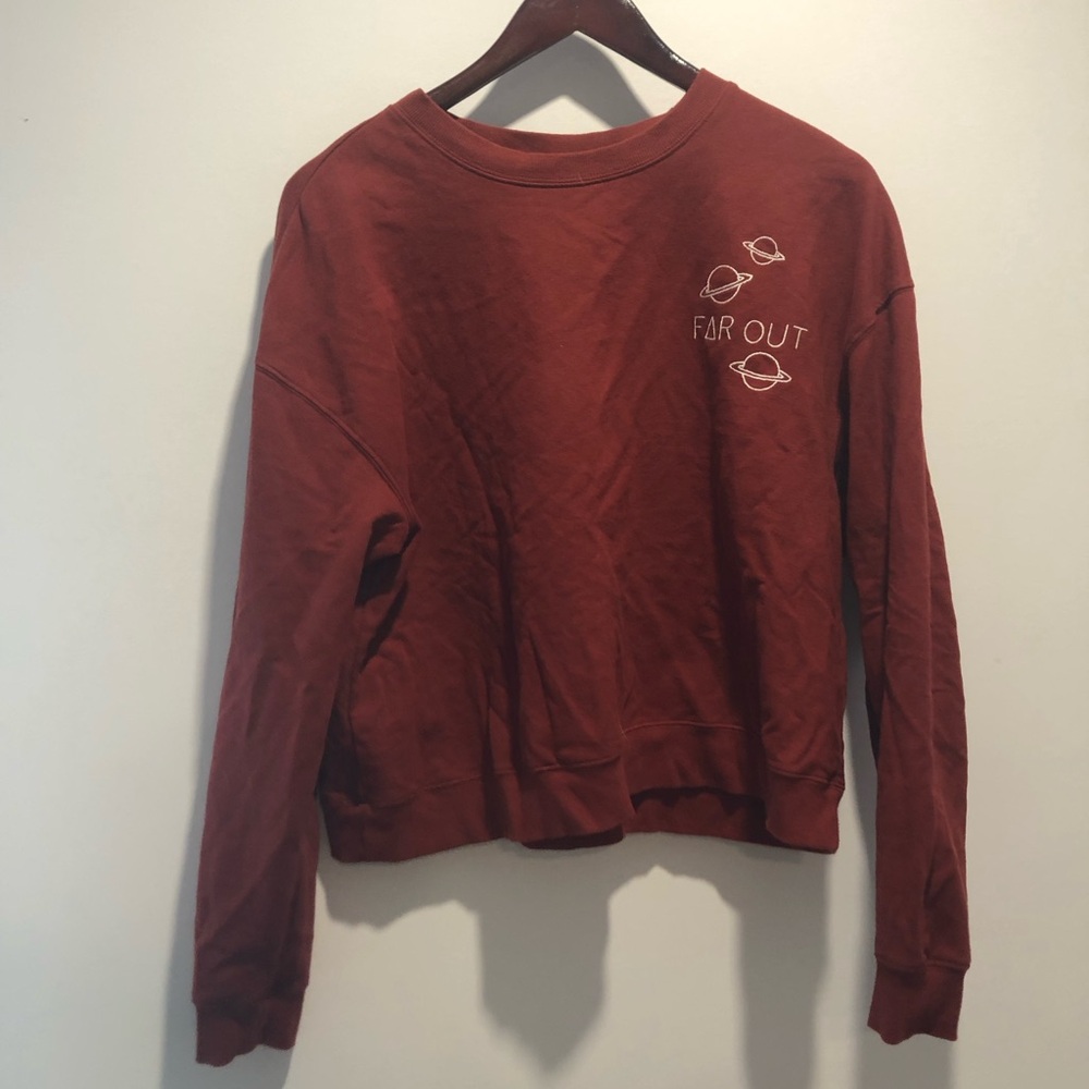 Graphic Crewneck Sweatshirt - Rust